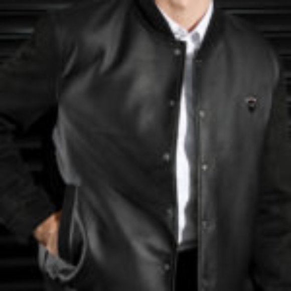 SF Men's Luxury Italian Leather Bomber Jacket - Picture 3 of 5